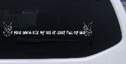 Large Tinkerbell If Your Gonna Ride my Ass At Least Pull My Hair Funny Car or Truck Window Decal Sticker