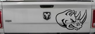 Bad Rhino Animals Car or Truck Window Decal Sticker (Matte Black)