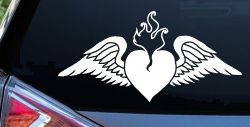 Heart With Wings Car or Truck Window Decal Sticker