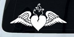 Heart With Wings Car or Truck Window Decal Sticker
