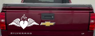 Heart With Wings Car or Truck Window Decal Sticker