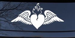 Heart With Wings Car or Truck Window Decal Sticker