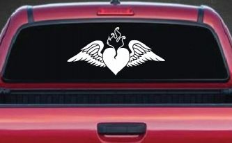 Heart With Wings Car or Truck Window Decal Sticker