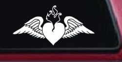 Heart With Wings Car or Truck Window Decal Sticker