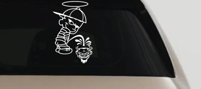 Pee On The Devil Car Truck Window Decal Sticker Funny Vinyl Graphic