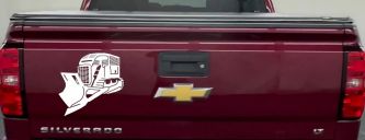 Detailed Rome Plow Bulldozer Military Car or Truck Window Decal Sticker (White)