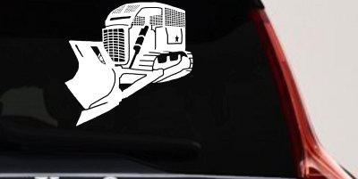 Rome Plow Bulldozer Decal Military Vehicle Window Sticker