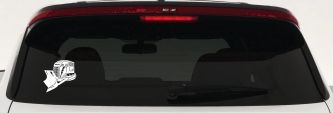 Rome Plow Bulldozer Decal Military Vehicle Window Sticker (White)