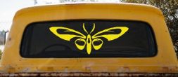 Tribal Butterfly Butterflies Car or Truck Window Decal Sticker (Yellow)