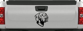 Labrador Retriever Dog Car Truck Window Vinyl Decal Sticker (Black)