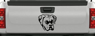 Boxer Bulldog Dog Car or Truck Window Decal Sticker (Black)