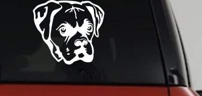 Boxer Bulldog Dog Car Truck Window Vinyl Decal Sticker