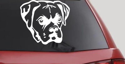 Boxer Bulldog Dog Car Truck Window Vinyl Decal Sticker