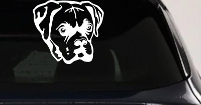 Boxer Bulldog Dog Car Truck Window Vinyl Decal Sticker