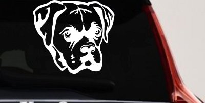 Boxer Bulldog Dog Car Truck Window Vinyl Decal Sticker