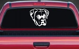 Boxer Bulldog Dog Car or Truck Window Decal Sticker