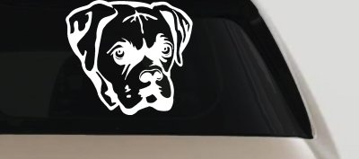 Boxer Bulldog Dog Car Truck Window Vinyl Decal Sticker