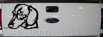 Dotson Dog Car or Truck Window Decal Sticker (Black)