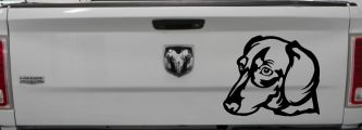 Dotson Dog Car or Truck Window Decal Sticker (Black)