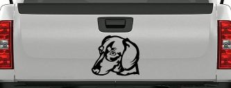 Dotson Dog Car or Truck Window Decal Sticker (Black)