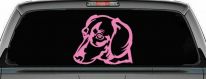 Dotson Dog Car or Truck Window Decal Sticker (Pink)