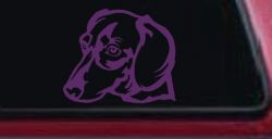 Dotson Dog Car or Truck Window Decal Sticker (Violet)