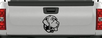 Mastiff Dog Car or Truck Window Decal Sticker (Black)
