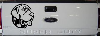 Mastiff Dog Car or Truck Window Decal Sticker (Black)