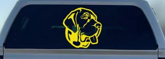 Mastiff Dog Vinyl Decal for Car Truck Window Sticker (Yellow)