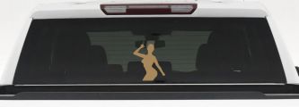 Woman Girl Dancer Car or Truck Window Decal Sticker (Light Brown)