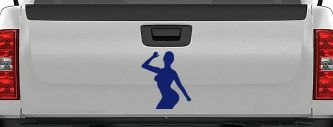 Woman Girl Dancer Car or Truck Window Decal Sticker (Navy)