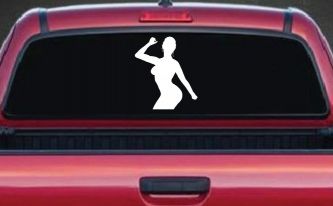 Woman Girl Dancer Car or Truck Window Decal Sticker