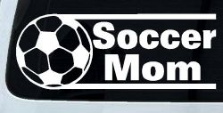 Soccer Mom Sports Car or Truck Window Decal Sticker