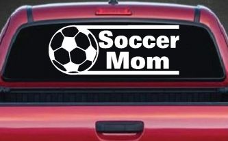 Soccer Mom Sports Car or Truck Window Decal Sticker