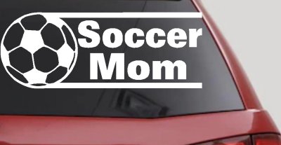 Soccer Mom Vinyl Decal for Car or Truck Window - Funny Sticker