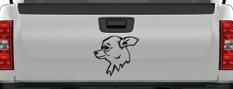 Chihuahua Dog Car or Truck Window Decal Sticker (Black)