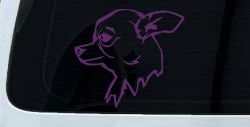 Chihuahua Dog Car or Truck Window Decal Sticker (Violet)
