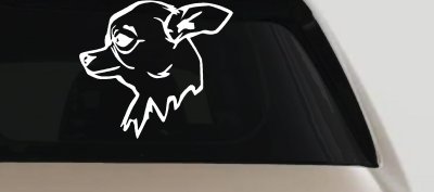 Cute Chihuahua Dog Vinyl Decal for Car or Truck Windows
