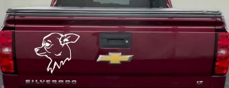 Chihuahua Dog Car or Truck Window Decal Sticker (White)