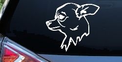 Chihuahua Dog Car or Truck Window Decal Sticker