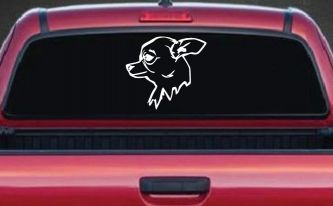 Chihuahua Dog Car or Truck Window Decal Sticker