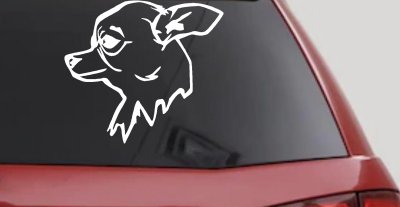 Cute Chihuahua Dog Vinyl Decal for Car or Truck Windows