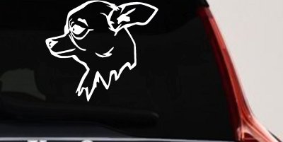 Cute Chihuahua Dog Vinyl Decal for Car or Truck Windows