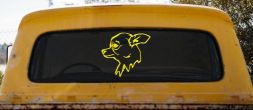 Chihuahua Dog Car or Truck Window Decal Sticker (Yellow)