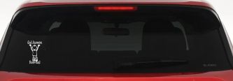 God Answers Knee Mail Prayers Boy Christian Car or Truck Window Decal Sticker (White)