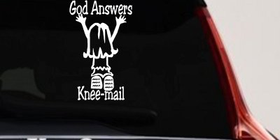 God Answers Prayers Decal Christian Girl Car Truck Window Vinyl Sticker