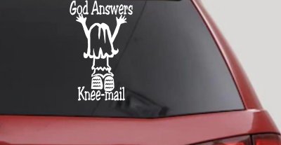 God Answers Prayers Decal Christian Girl Car Truck Window Vinyl Sticker