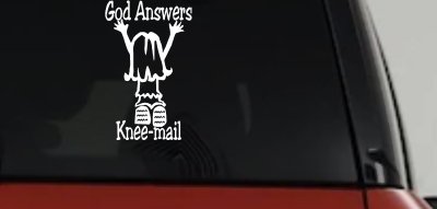 God Answers Prayers Decal Christian Girl Car Truck Window Vinyl Sticker