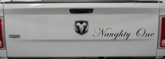 Naughty One Car or Truck Window Decal Sticker (Black)