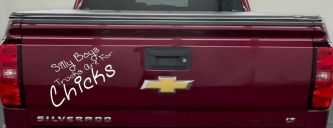 Silly Boys Trucks Are For Chicks Off Road Car or Truck Window Decal Sticker (White)